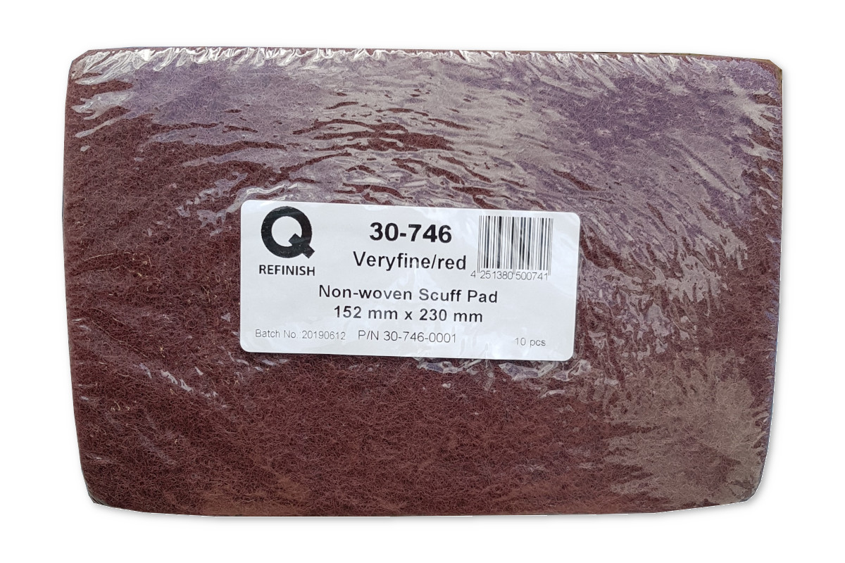 30-746 Scuff Pad Rød Meget Fint 152 X 230 Mm