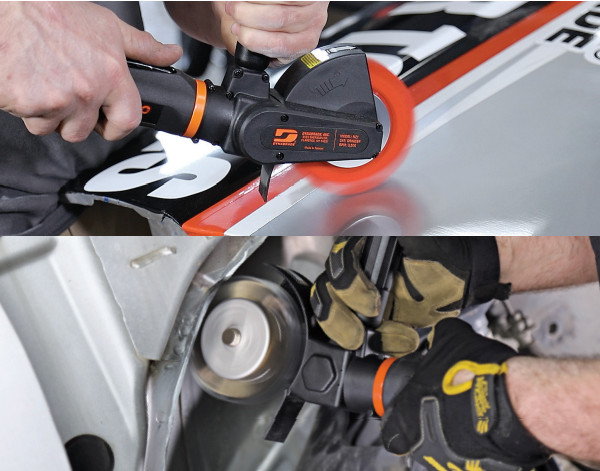 nitrozip stribefjerner hjul roterende stålbørster