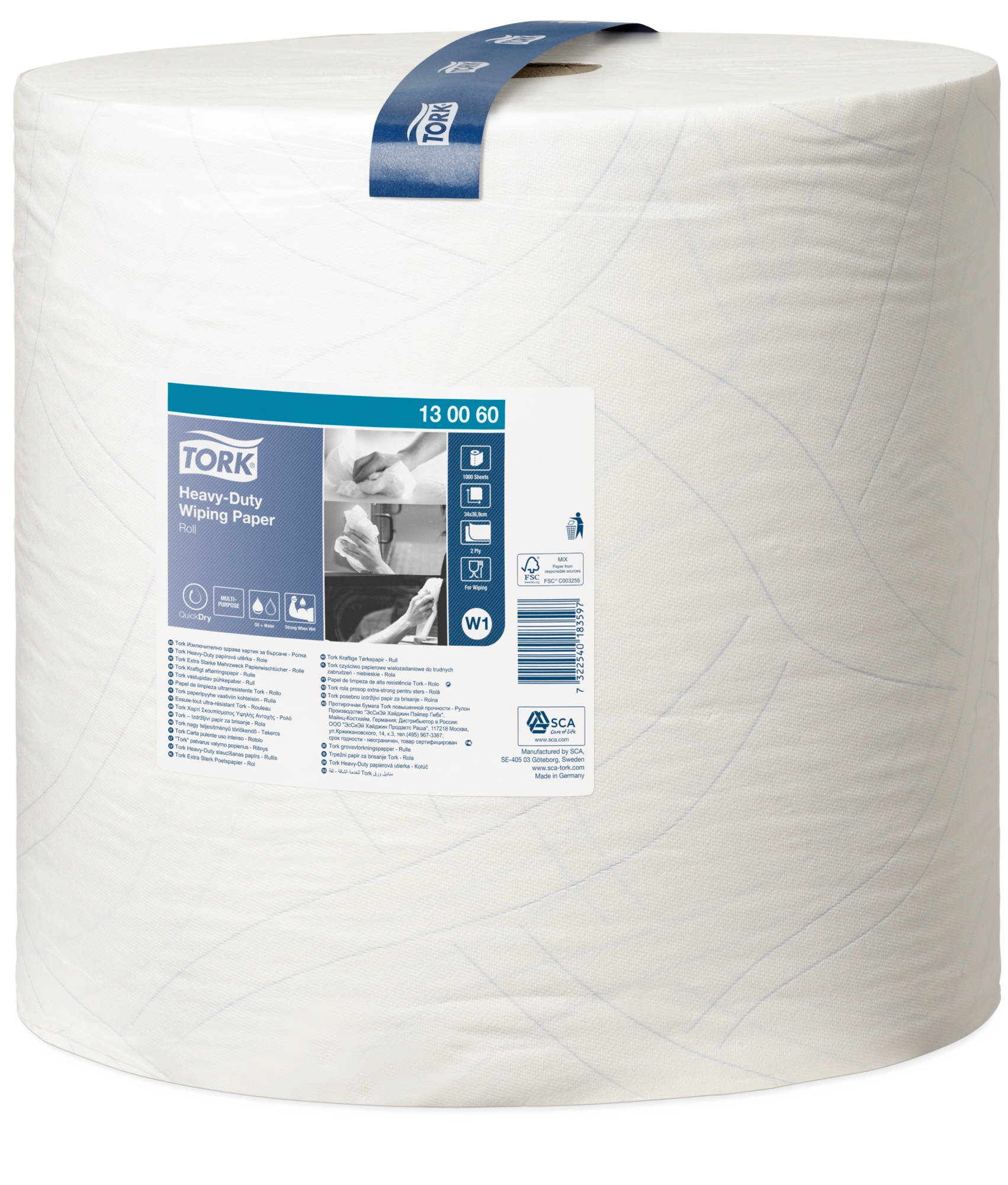 Aftørringspapir Kraftig 2-Lag 36.9 Cm x 340 M