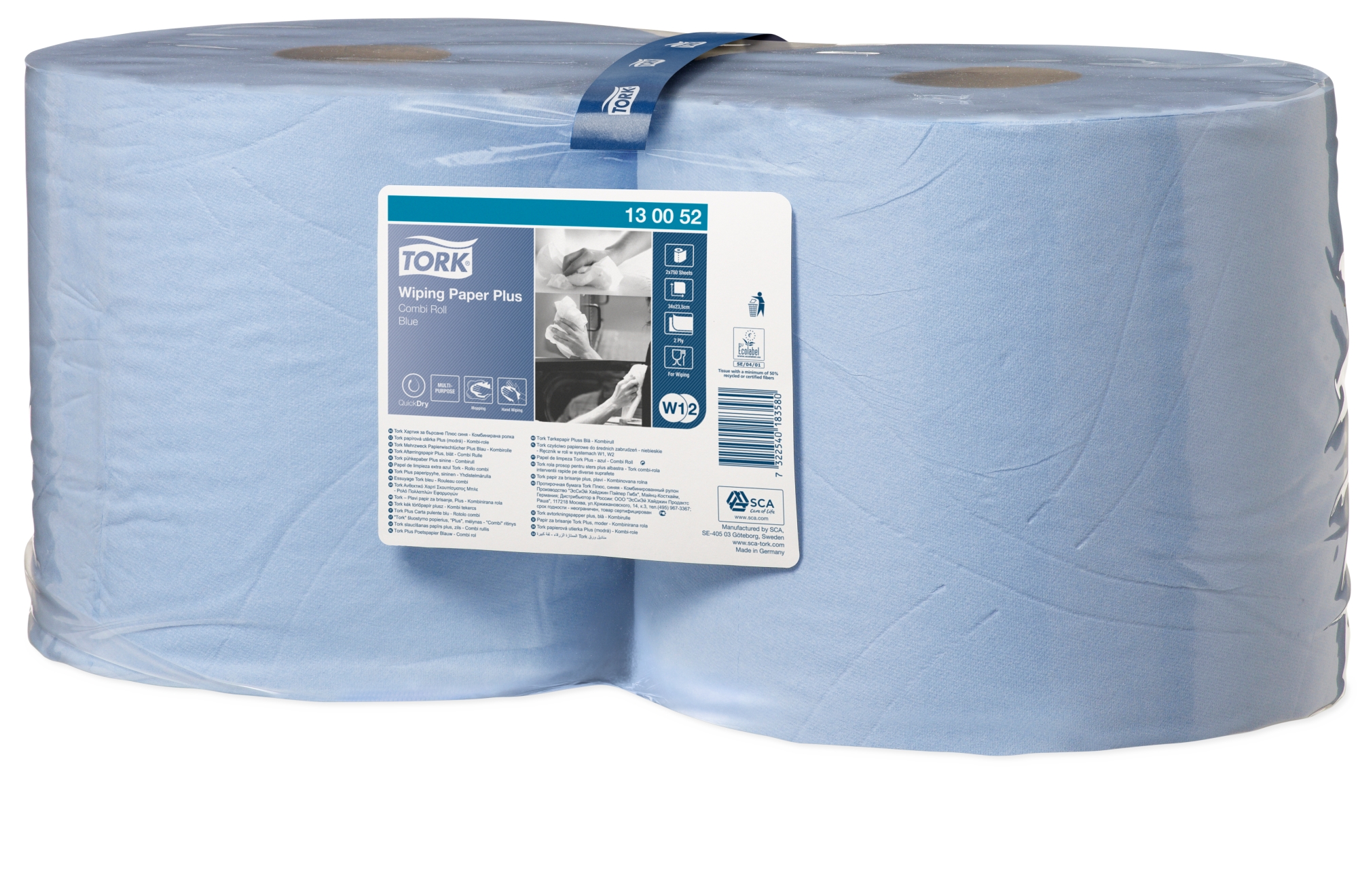 Aftørringspapir Plus 2-Lag 23.5 Cm x 255 M