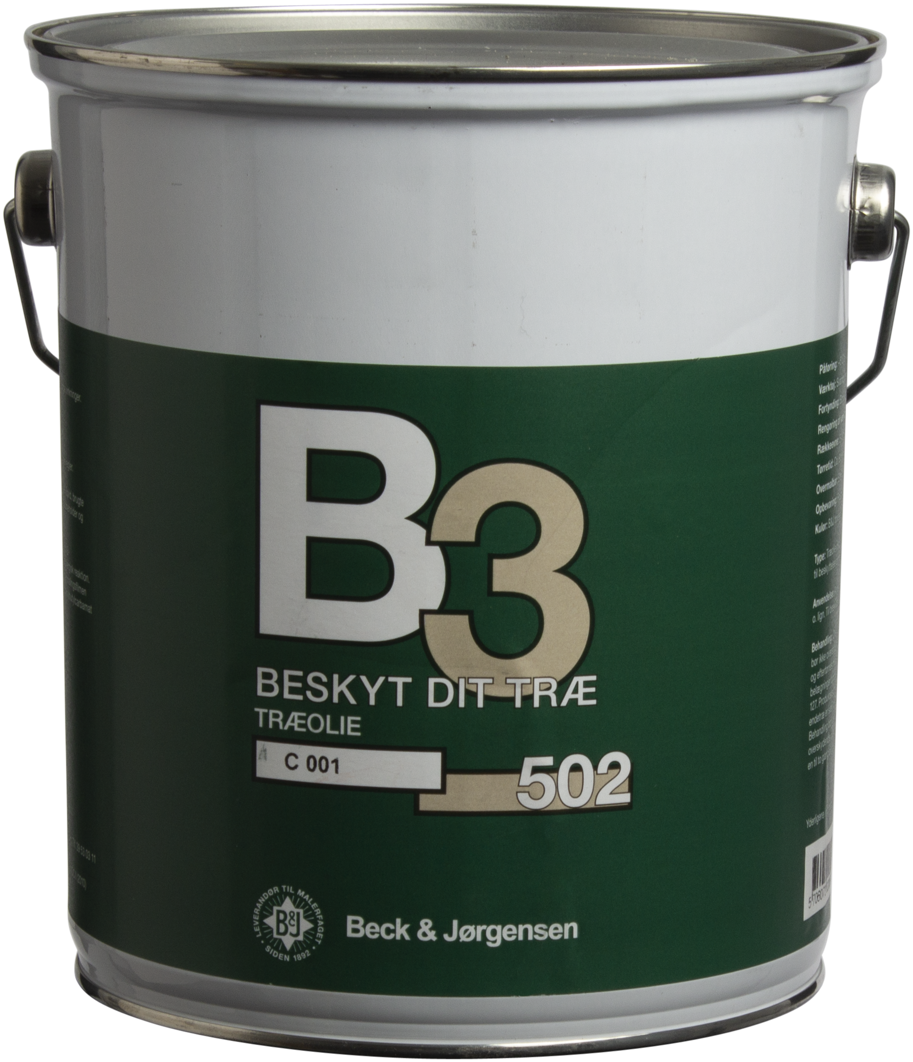 B&J B3 Træolie 502 - Gennemsigtig