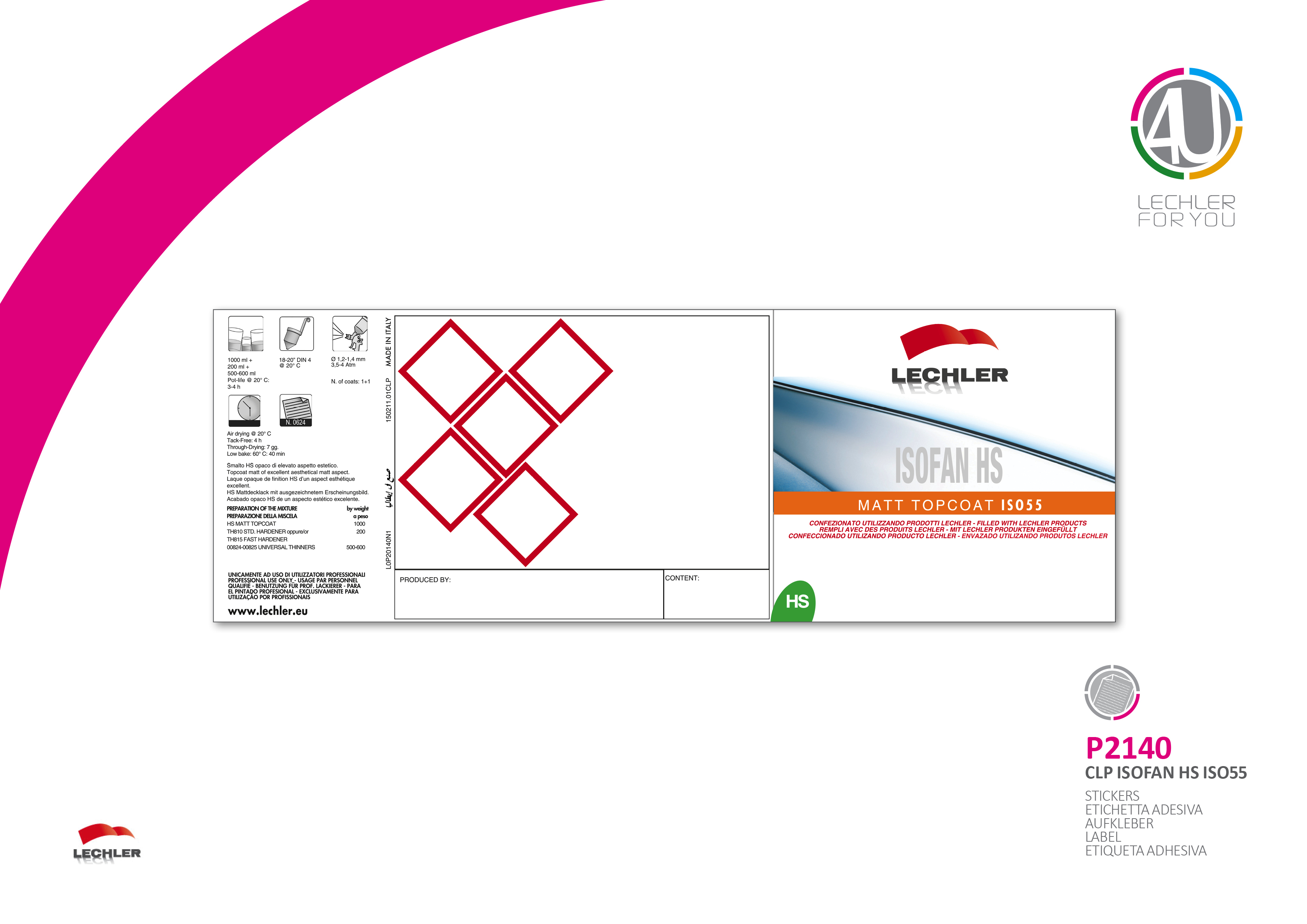 Isofan HS Matt Topcoat ISO55 Label til Dåse